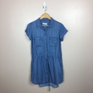 Thread & Supply Chambray Denim Button Up Dress